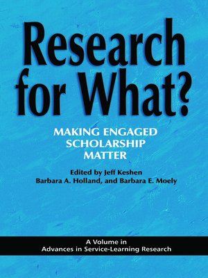 cover image of Research for What?